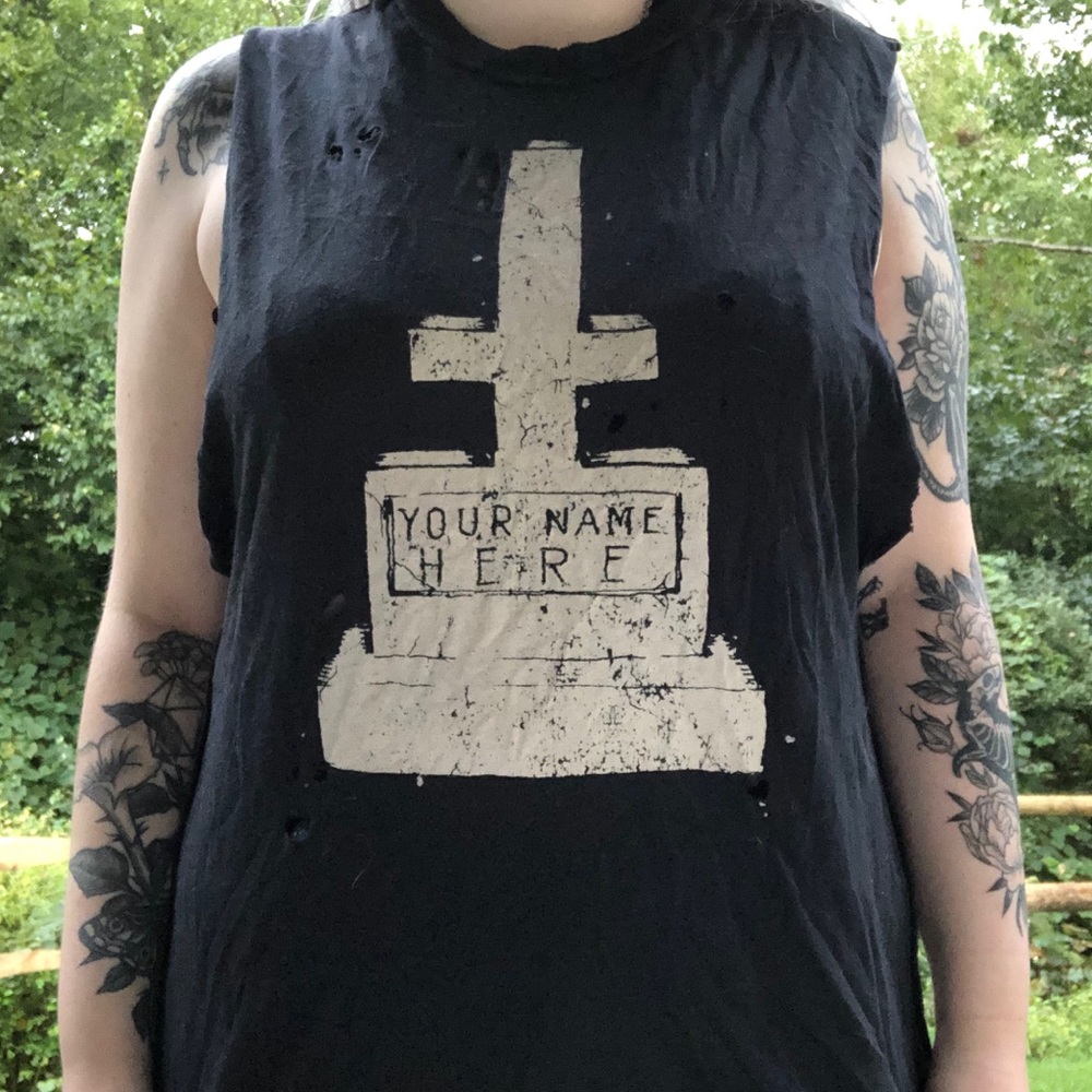 UNIF “Your Name Here” Sleeveless Muscle Tee